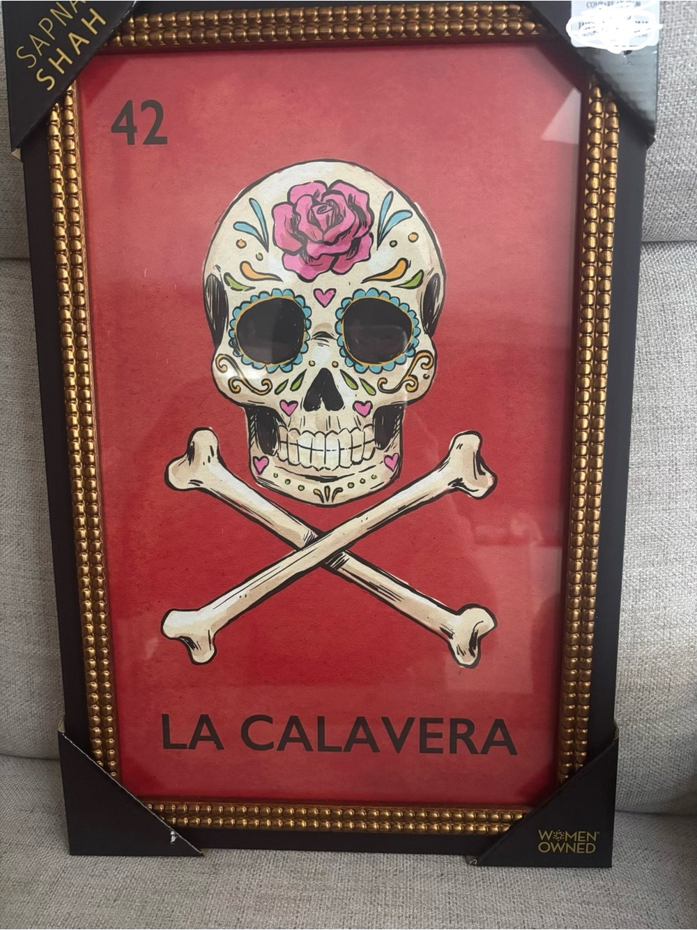 La Calavera #42 Loteria Wall Art Sapna Shah